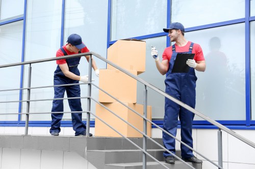 Removal team planning a local move in Canning Town