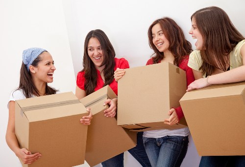 Packed boxes and household items prepared for a small move