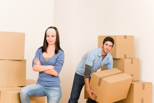 Local movers handling residential removals in Canningtown on a city street